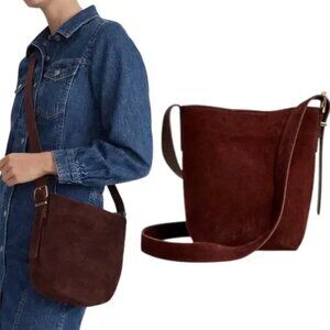 Madewell The Essential Mini Bucket Tote Chocolate Raisin Brown Suede